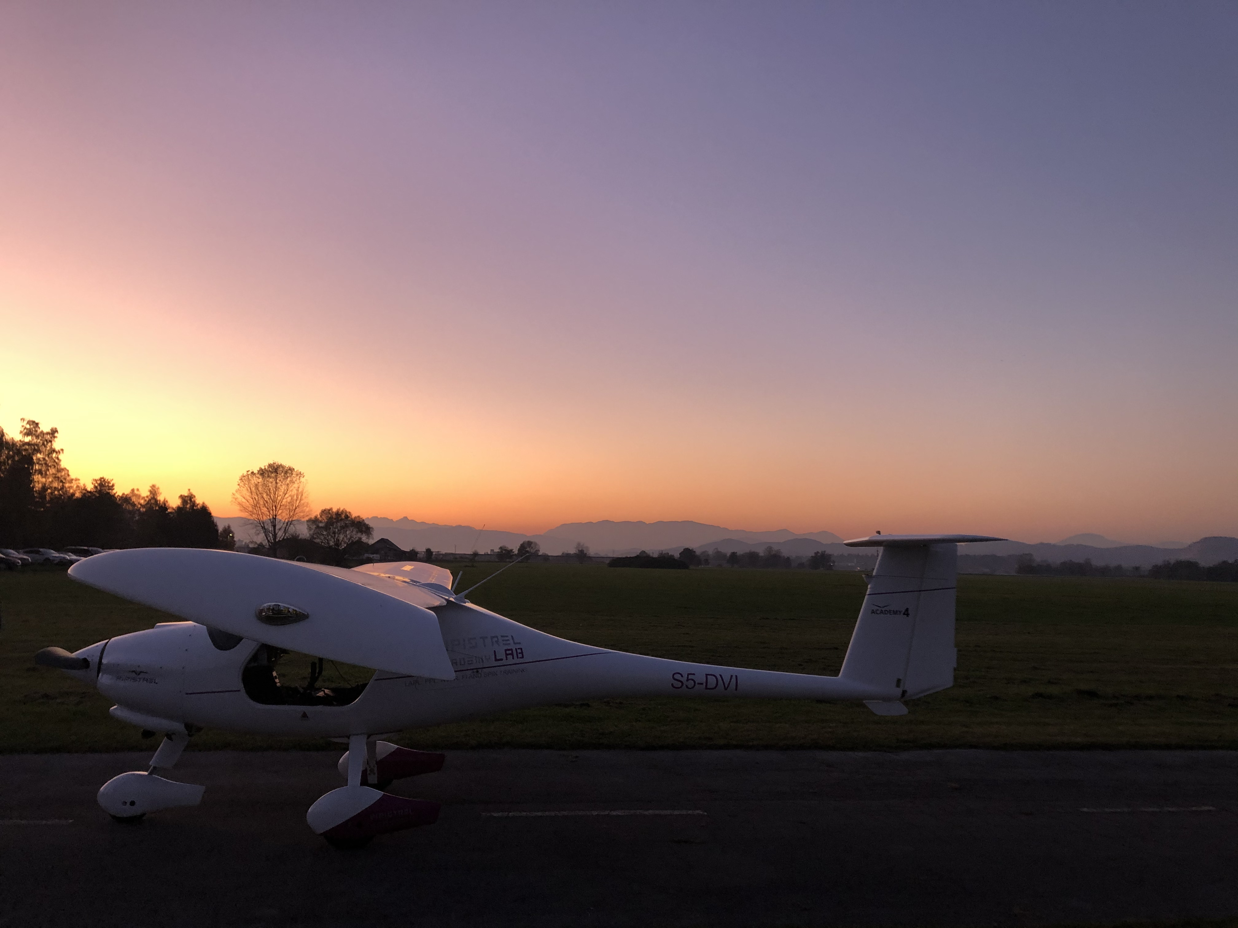Sunset on the runway